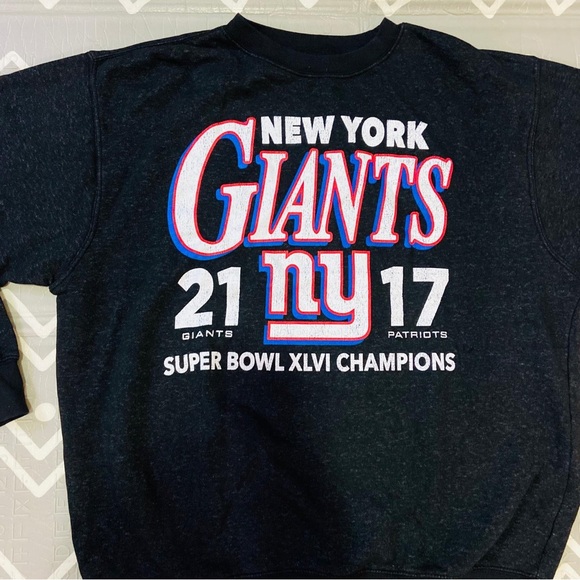 Vintage retro Super Bowl XLVI 2012 champions giants sweater sweatshirt - Picture 2 of 6
